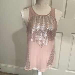 American Eagle  size XS sleeveless mauve / dusty rose top with sequins.